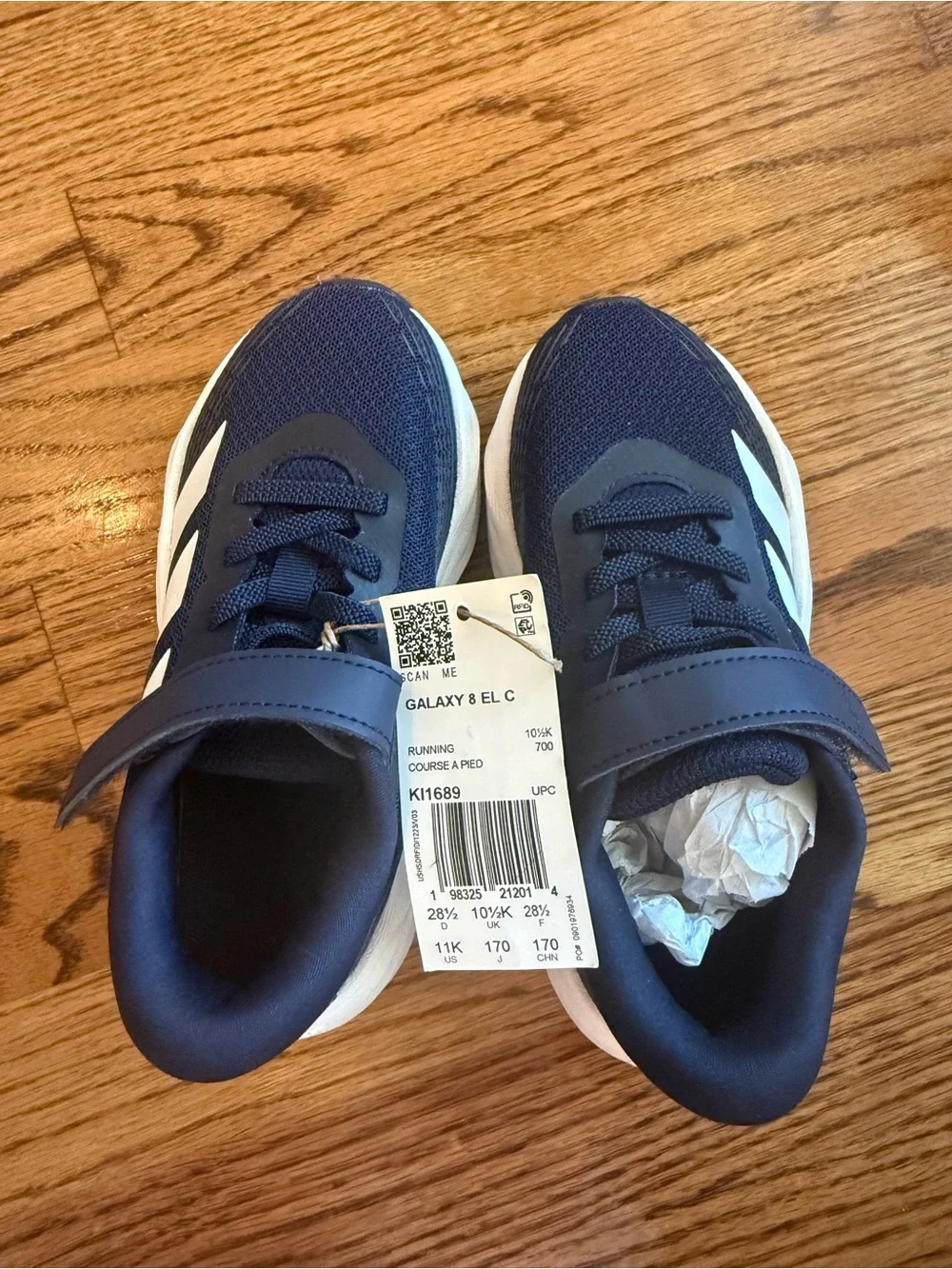 Adidas Kids Navy Galaxy 8 EL Sneakers / Size 11k / Navy / NWT
